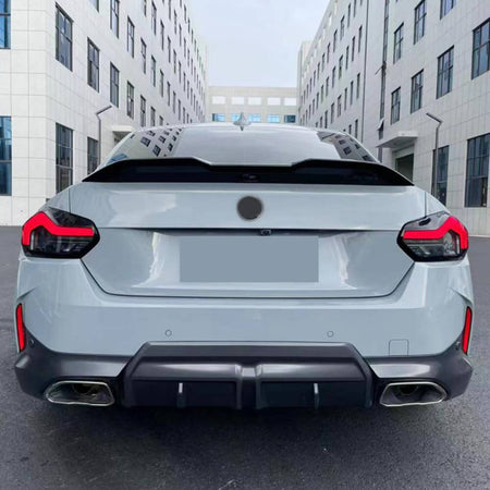 BMW 2 Series G42 220i 230i Coupe 22-23 Rear Trunk Spoiler Glossy Black ABS-Ahacarbon
