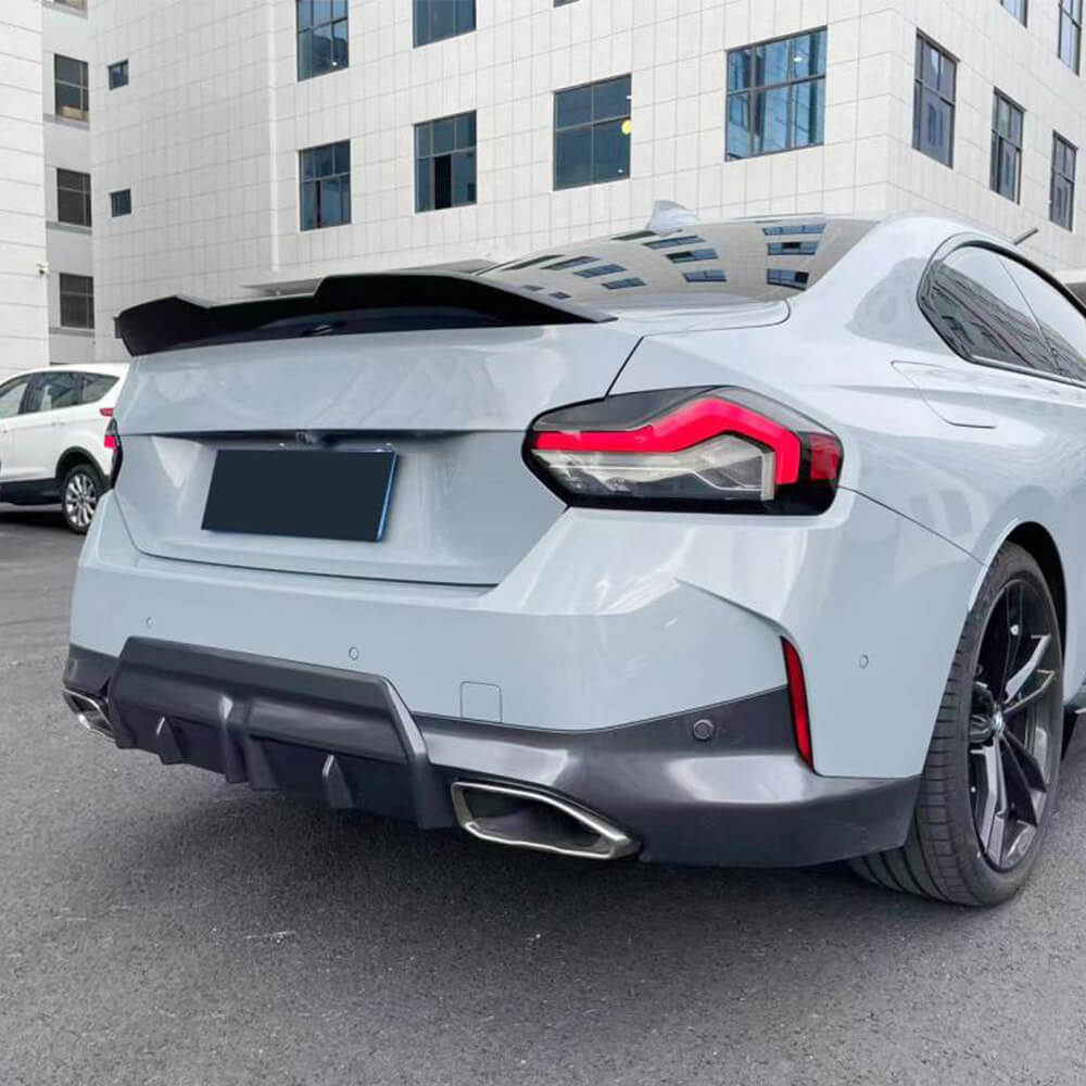 BMW 2 Series G42 220i 230i Coupe 22-23 Rear Trunk Spoiler Glossy Black ABS-Ahacarbon