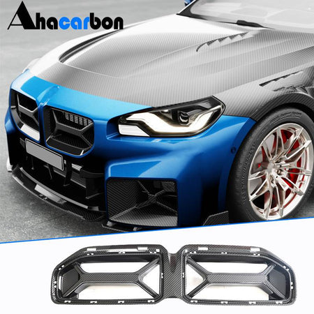 BMW 2 Series M2 G87 Coupe 2022-2024 Front Grille Dry Carbon Fiber-Ahacarbon