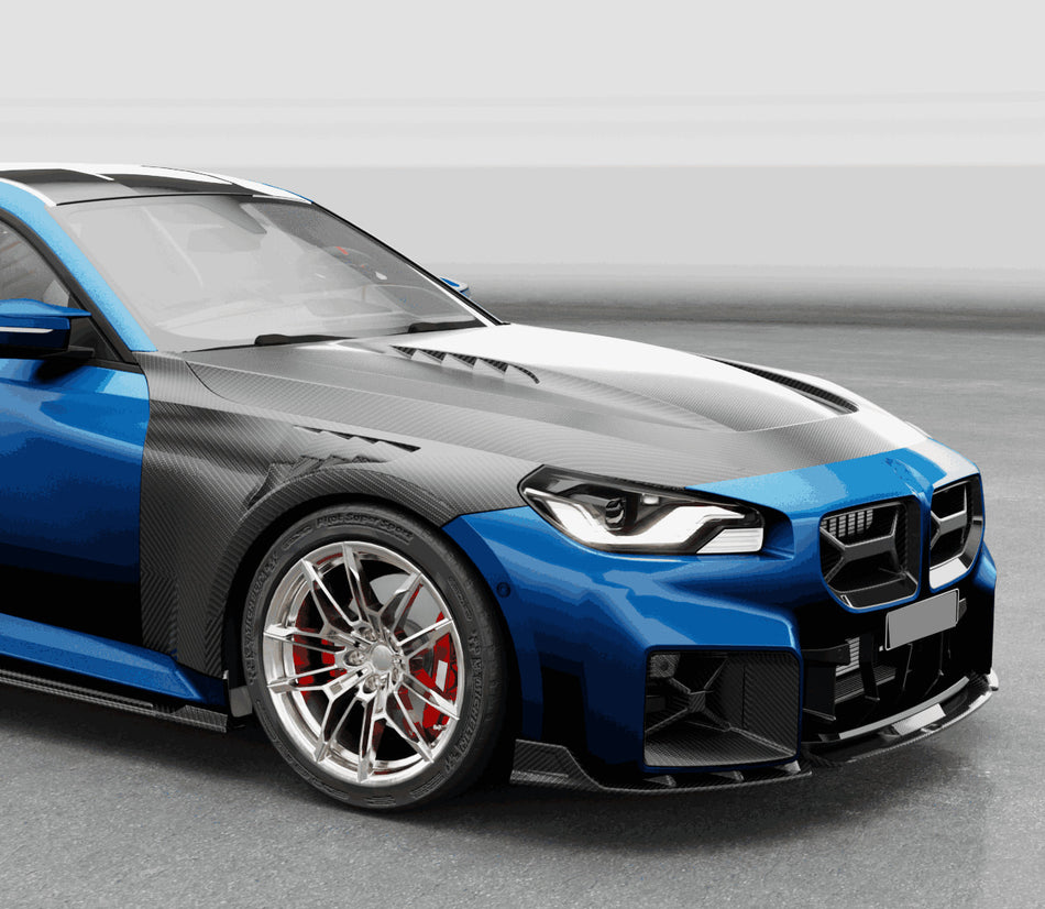 BMW 2 Series M2 G87 Coupe 2022-2024 Front Grille Dry Carbon Fiber-Ahacarbon