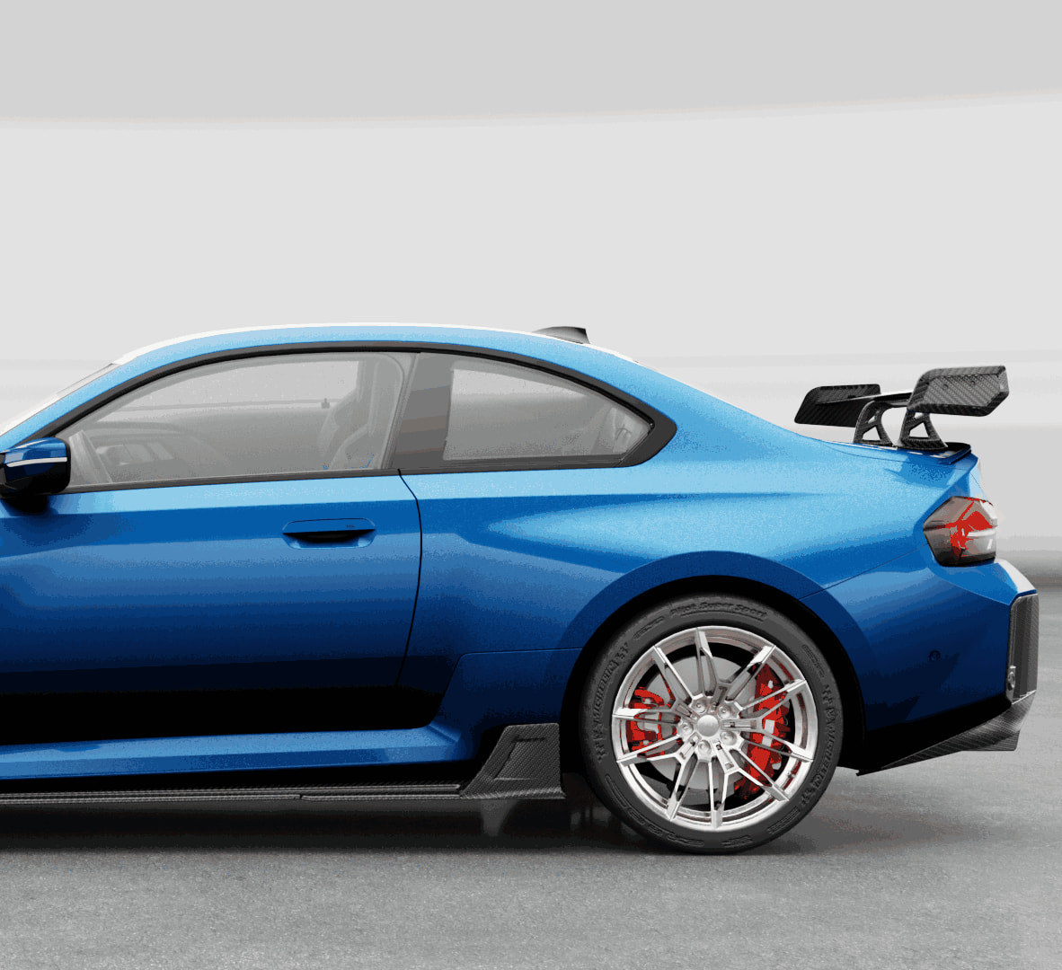BMW 2 Series M2 G87 Coupe 2022-2024 Rear Trunk Spoiler Dry Carbon Fiber-Ahacarbon