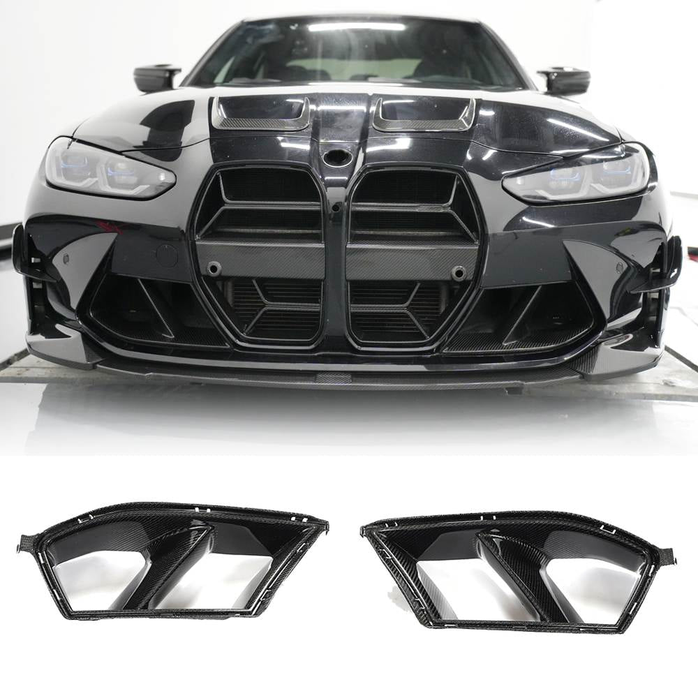 BMW 3 Series 4 Series G80 M3 G82 G83 M4 2021+ Front Bumper Vents Carbon Fiber-Ahacarbon