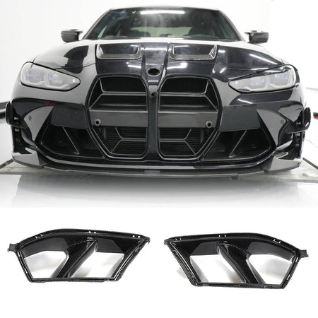 BMW 3 Series 4 Series G80 M3 G82 G83 M4 2021+ Front Bumper Vents Carbon Fiber-Ahacarbon