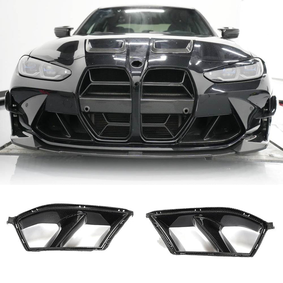 BMW 3 Series 4 Series G80 M3 G82 G83 M4 2021+ Front Bumper Vents Carbon Fiber-Ahacarbon
