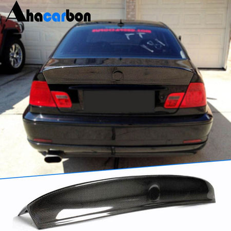BMW 3 Series E46 325Ci 330Ci M3 Coupe 2000-2006 Rear Trunk Spoiler Carbon Fiber-Ahacarbon
