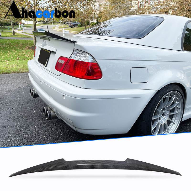 BMW 3 Series E46 Coupe 2000-2006 Rear Trunk Spoiler Carbon Fiber-Ahacarbon