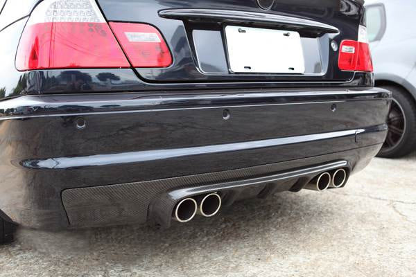 BMW 3 Series E46 M3 Coupe 2000-2006 Rear Bumper Diffuser Carbon Fiber-Ahacarbon
