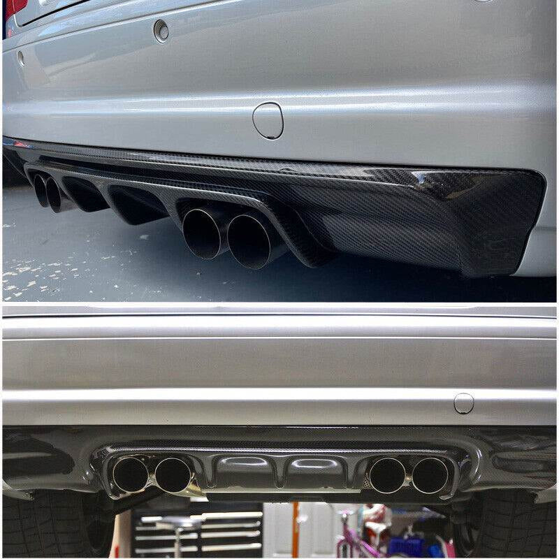 BMW 3 Series E46 M3 Coupe 2000-2006 Rear Bumper Diffuser Carbon Fiber-Ahacarbon