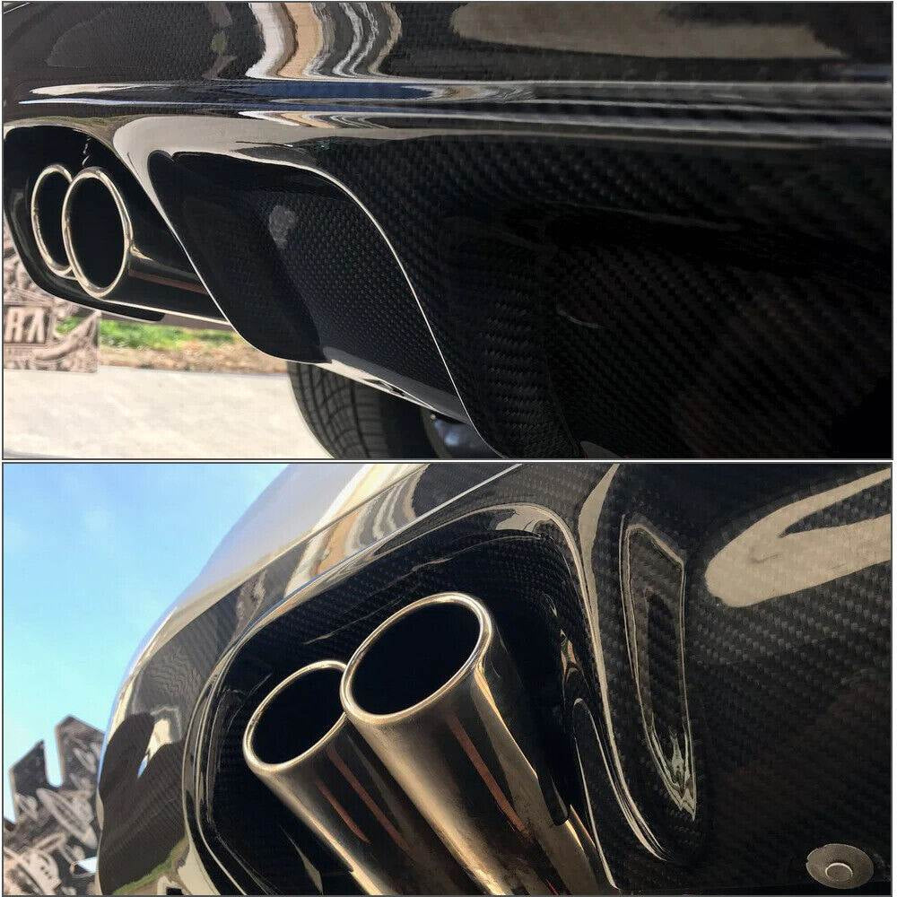BMW 3 Series E46 M3 Coupe 2000-2006 Rear Bumper Diffuser Carbon Fiber-Ahacarbon