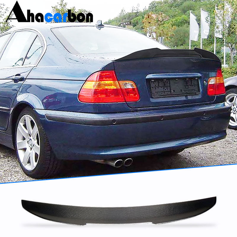 BMW 3 Series E46 M3 Sedan 1999-2005 Rear Trunk Spoiler Carbon Fiber/FRP-Ahacarbon