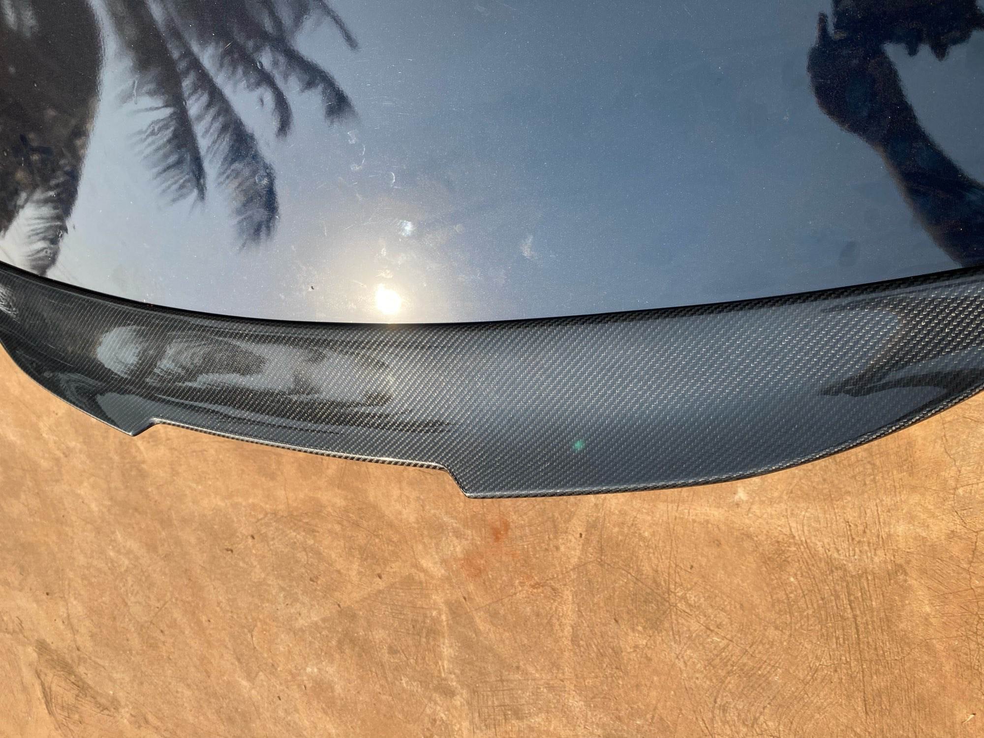 BMW 3 Series E46 M3 Sedan 1999-2005 Rear Trunk Spoiler Carbon Fiber/FRP-Ahacarbon