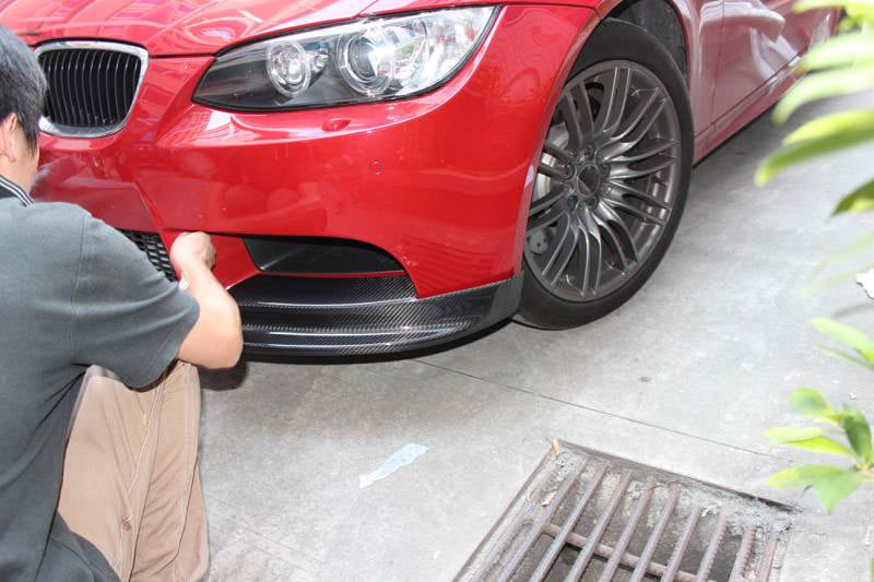 BMW 3 Series E90 Base LCI 2009-2012 Front Bumper Splitters Carbon Fiber/FRP-Ahacarbon
