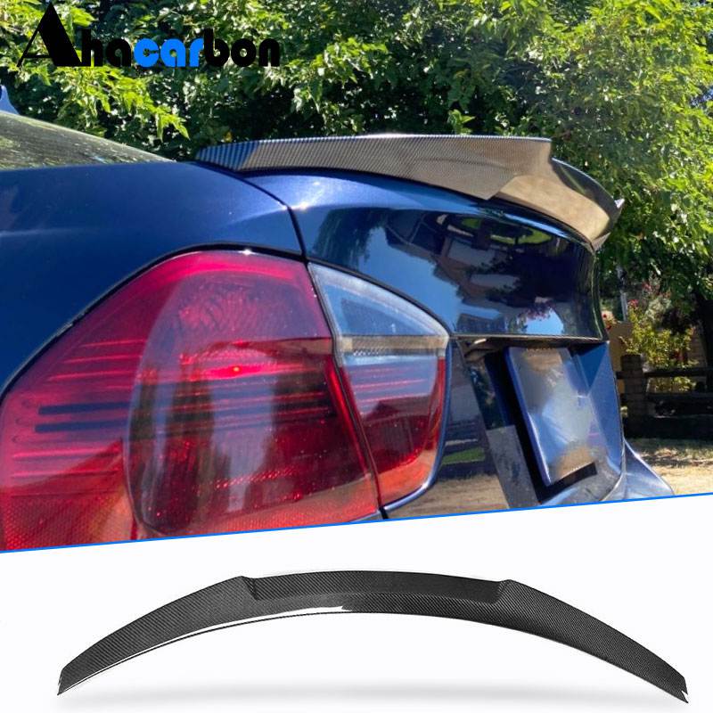 BMW 3 Series E90 M3 2005-2012 Rear Trunk Spoiler Carbon Fiber-Ahacarbon