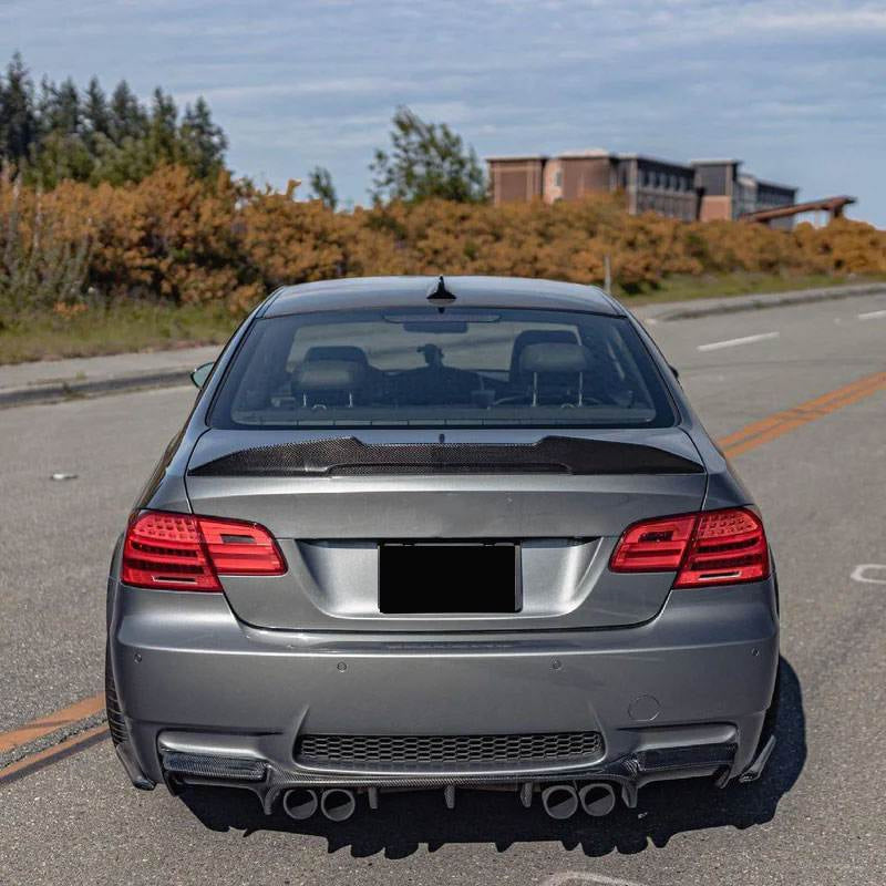 BMW 3 Series E90 2006-2011 E90 M3 2008-2012 Rear Trunk Spoiler Carbon Fiber/FRP-Ahacarbon