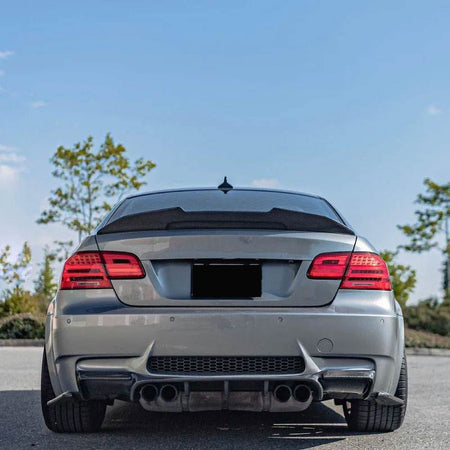 BMW 3 Series E90 2006-2011 E90 M3 2008-2012 Rear Trunk Spoiler Carbon Fiber/FRP-Ahacarbon