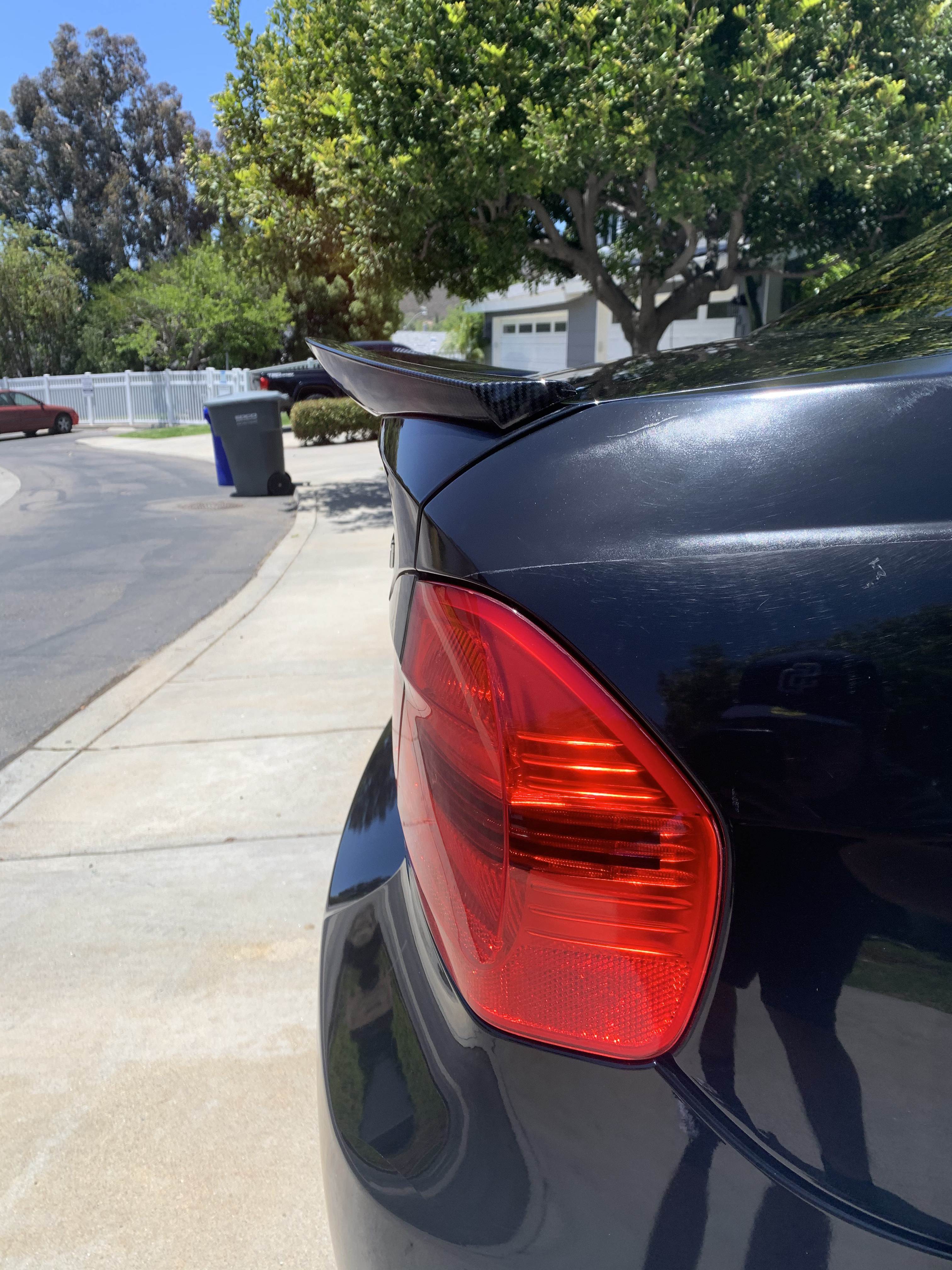 BMW 3 Series E90 M3 2005-2012 Rear Trunk Spoiler Carbon Fiber-Ahacarbon