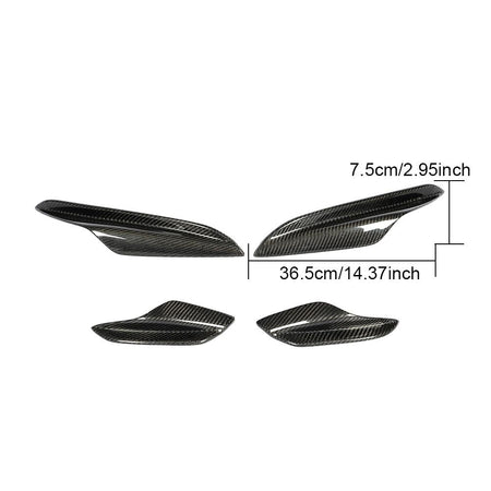 BMW 3 Series E90 E92 E93 M3 2008-2013 Front Bumper Vents Carbon Fiber-Ahacarbon