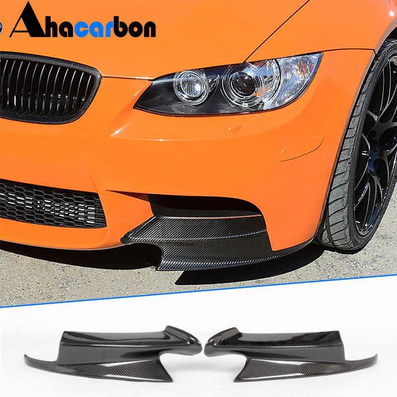 BMW 3 Series E90 E92 E93 M3 2008-2014 Front Bumper Splitters Carbon Fiber-Ahacarbon