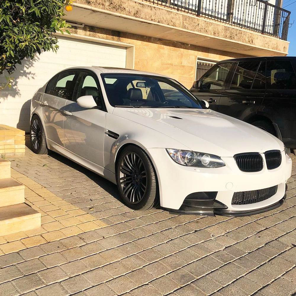 BMW 3 Series E90 E92 E93 M3 2008-2014 Front Bumper Splitters Carbon Fiber-Ahacarbon
