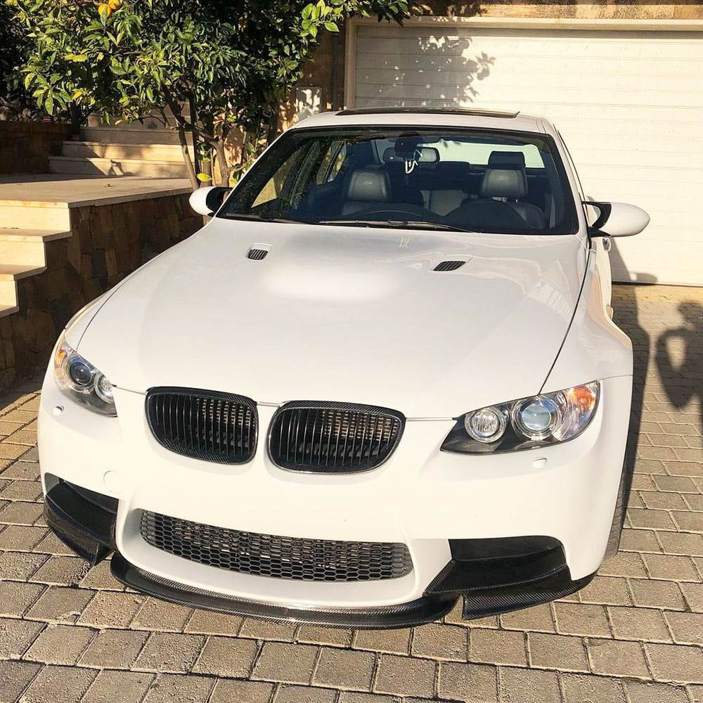 BMW 3 Series E90 E92 E93 M3 2008-2014 Front Bumper Splitters Carbon Fiber-Ahacarbon