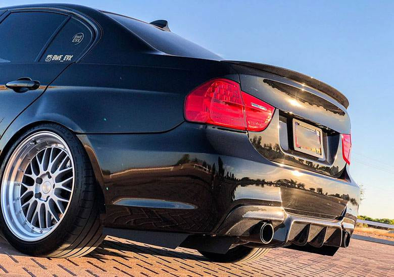 BMW 3 Series E90 M Sport 2005-2012 Rear Bumper Diffuser Carbon Fiber/FRP-Ahacarbon
