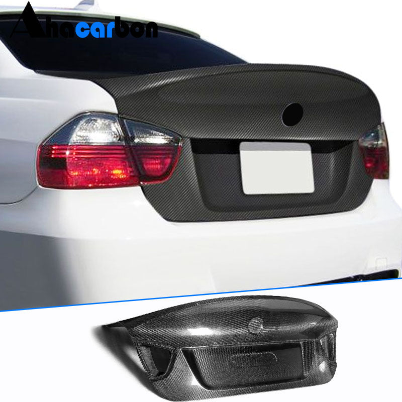 BMW 3 Series E90 M3 Pre-LCI 2005-2008 Rear Trunk Lid Cover Carbon Fiber-Ahacarbon