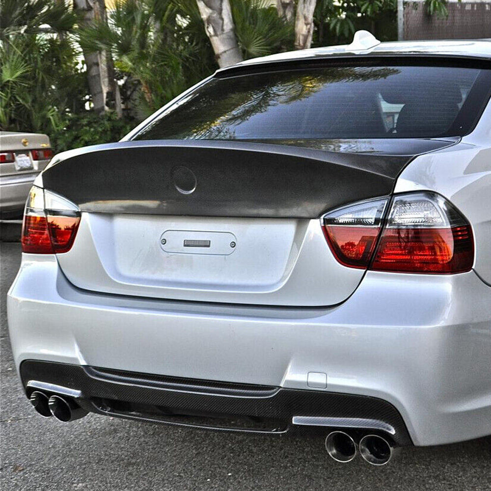 BMW 3 Series E90 Pre-LCI 2005-2008 Rear Trunk Spoiler Carbon Fiber-Ahacarbon