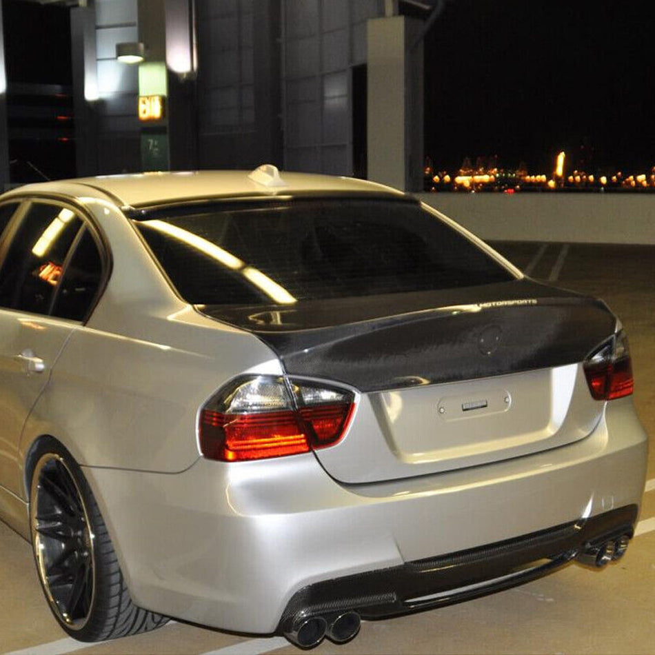 BMW 3 Series E90 Pre-LCI 2005-2008 Rear Trunk Spoiler Carbon Fiber-Ahacarbon