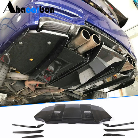 BMW 3 Series E92 E93 M3 Rear Bumper Diffuser Cover With Vents Carbon Fiber-Ahacarbon