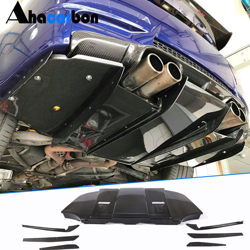 BMW 3 Series E92 E93 M3 Rear Bumper Diffuser Cover With Vents Carbon Fiber-Ahacarbon