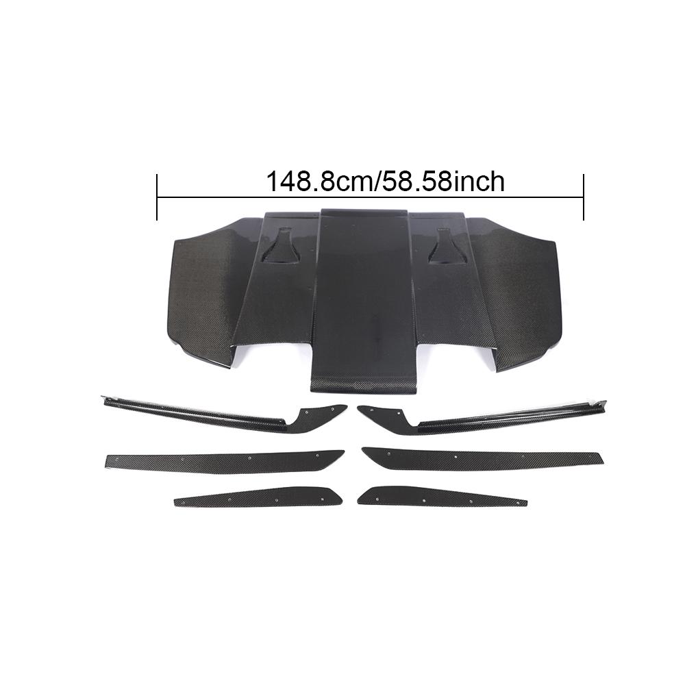 BMW 3 Series E92 E93 M3 Rear Bumper Diffuser Cover With Vents Carbon Fiber-Ahacarbon
