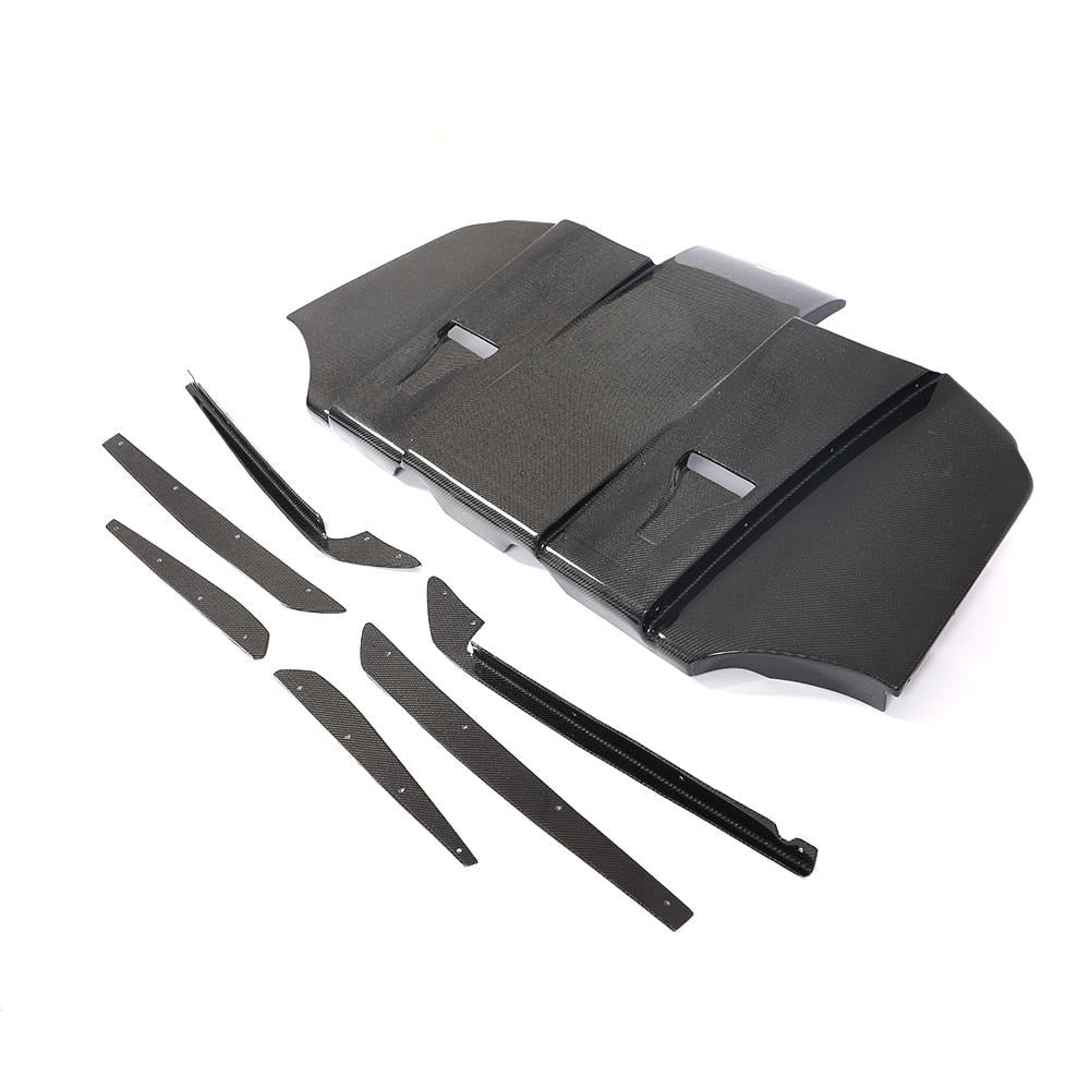BMW 3 Series E92 E93 M3 Rear Bumper Diffuser Cover With Vents Carbon Fiber-Ahacarbon