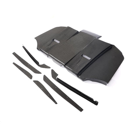 BMW 3 Series E92 E93 M3 Rear Bumper Diffuser Cover With Vents Carbon Fiber-Ahacarbon