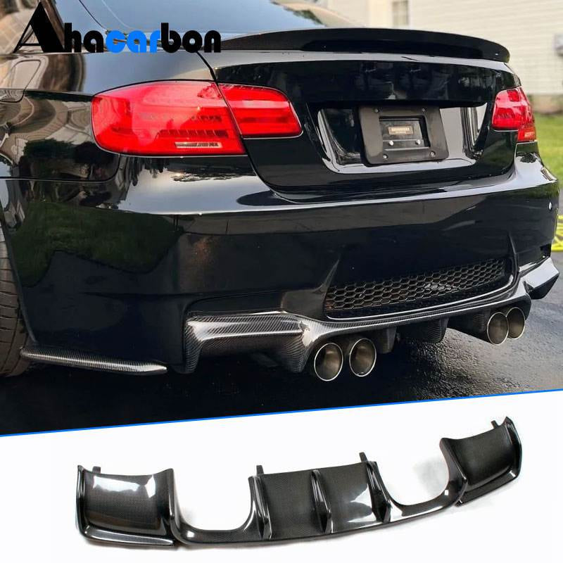 BMW 3 Series E92 E93 M3 2008-2013 Rear Bumper Diffuser Carbon Fiber-Ahacarbon