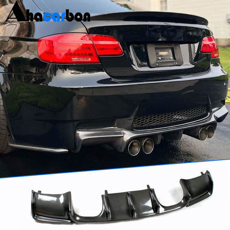 BMW 3 Series E92 E93 M3 2008-2013 Rear Bumper Diffuser Carbon Fiber-Ahacarbon