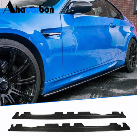 BMW 3 Series E92 E93 M3 2008-2013 Side Skirts Carbon Fiber-Ahacarbon