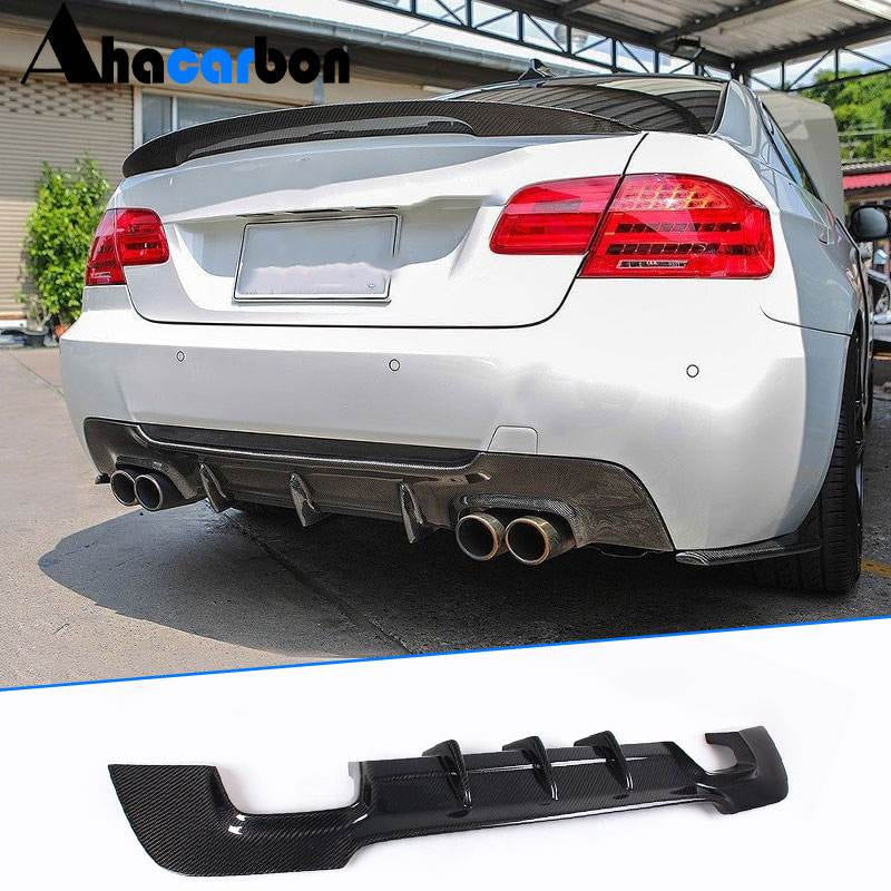 BMW 3 Series E92 E93 M Sport 2007-2012 Rear Bumper Diffuser Carbon Fiber-Ahacarbon