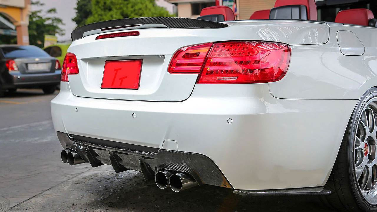 BMW 3 Series E92 E93 M Sport 2007-2012 Rear Bumper Diffuser Carbon Fiber-Ahacarbon