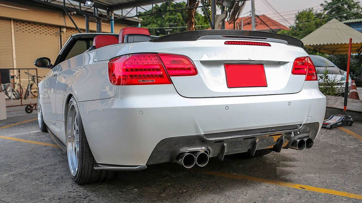 BMW 3 Series E92 E93 M Sport 2007-2012 Rear Bumper Diffuser Carbon Fiber-Ahacarbon