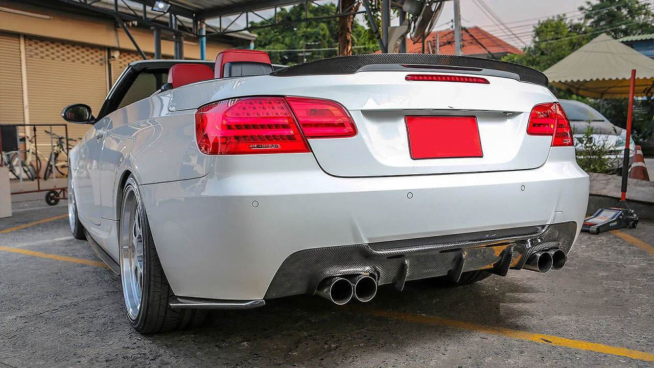 BMW 3 Series E92 E93 M Sport 2007-2012 Rear Bumper Diffuser Carbon Fiber-Ahacarbon