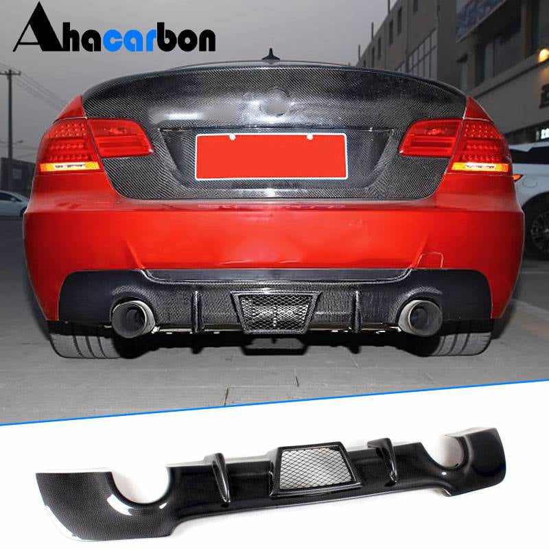 BMW 3 Series E92 E93 M Sport 2007-2012 Rear Bumper Diffuser Carbon Fiber-Ahacarbon