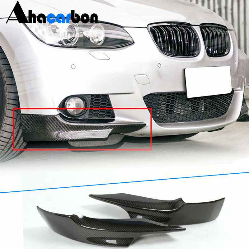 BMW 3 Series E92 E93 M Sport Pre-LCI 2006-2009 Front Bumper Splitters Carbon Fiber-Ahacarbon
