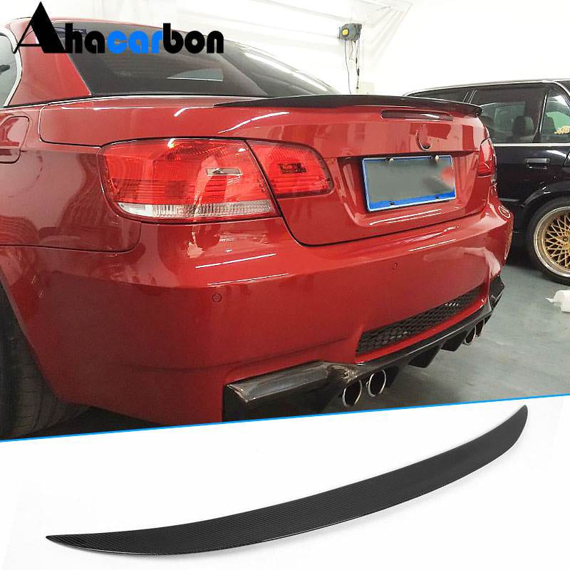 BMW 3 Series E93 M3 Convertible 2007-2013 Rear Trunk Spoiler Carbon Fiber-Ahacarbon