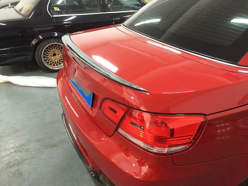 BMW 3 Series E93 M3 Convertible 2007-2013 Rear Trunk Spoiler Carbon Fiber-Ahacarbon