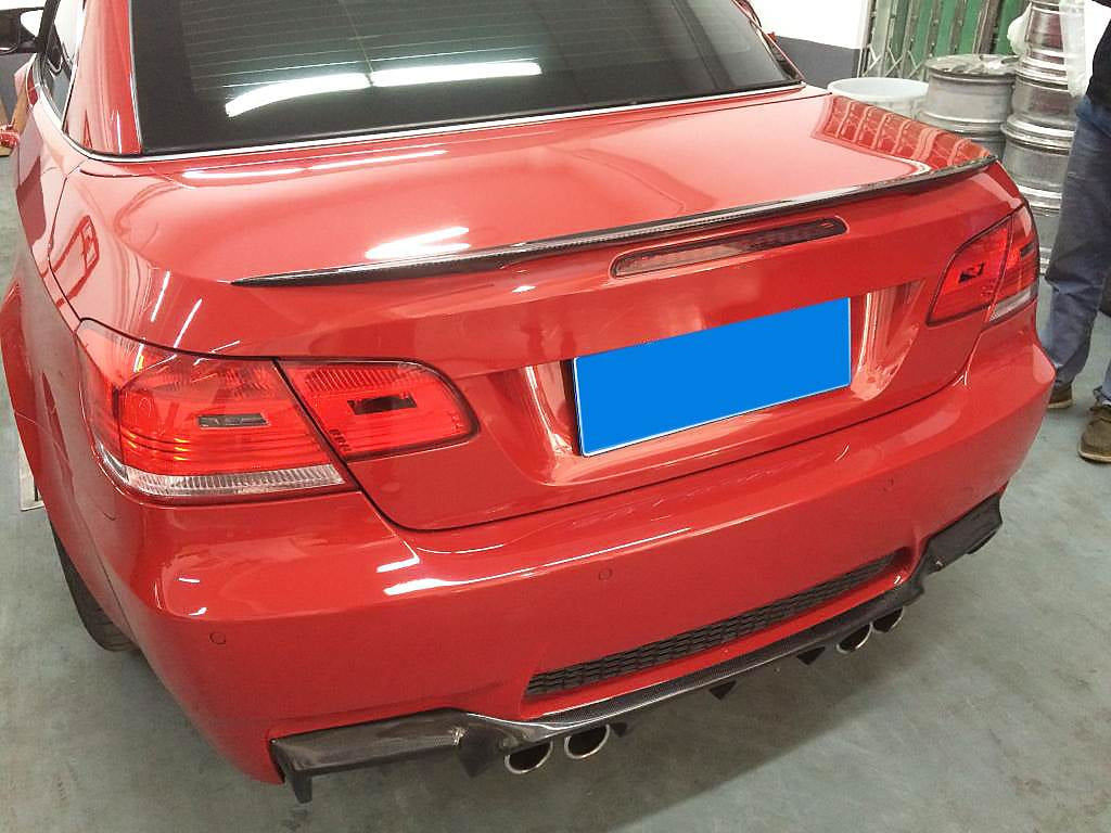 BMW 3 Series E93 M3 Convertible 2007-2013 Rear Trunk Spoiler Carbon Fiber-Ahacarbon