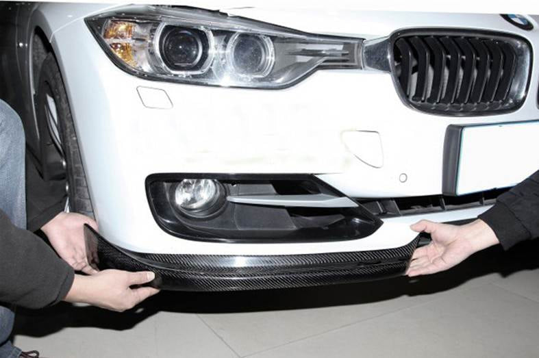 BMW 3 Series F30 Base Pre-LCI 2012-2015 Front Bumper Splitter Carbon Fiber-Ahacarbon
