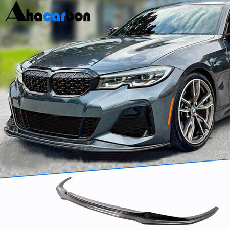 BMW 3 Series G20 2019-2022 Front Bumper Lip Carbon Fiber-Ahacarbon