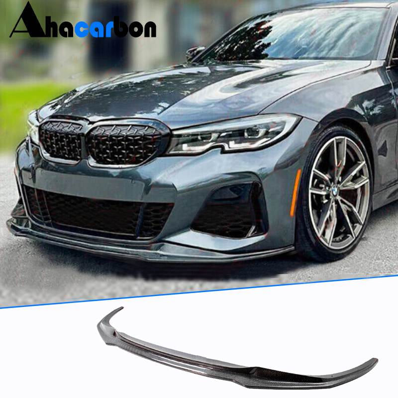 BMW 3 Series G20 2019-2022 Front Bumper Lip Carbon Fiber-Ahacarbon