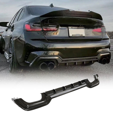 BMW 3 Series G20 320i 330i 330e M Sport 2019-2022 Rear Bumper Diffuser Carbon Fiber/FRP-Ahacarbon