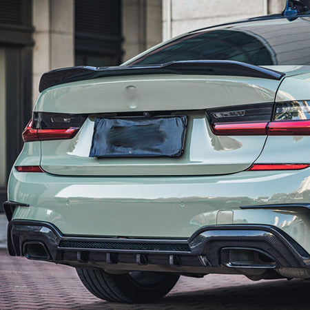 BMW 3 Series G20 320i 330i 330e M Sport 2019-2022 Rear Bumper Diffuser Carbon Fiber/FRP-Ahacarbon